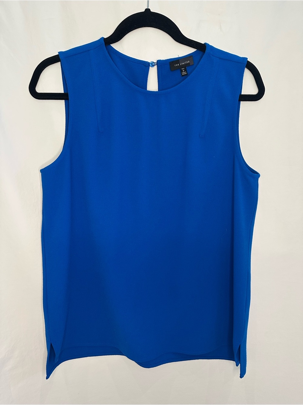 The Limited Royal Blue Sleeveless Crepe Shell Top